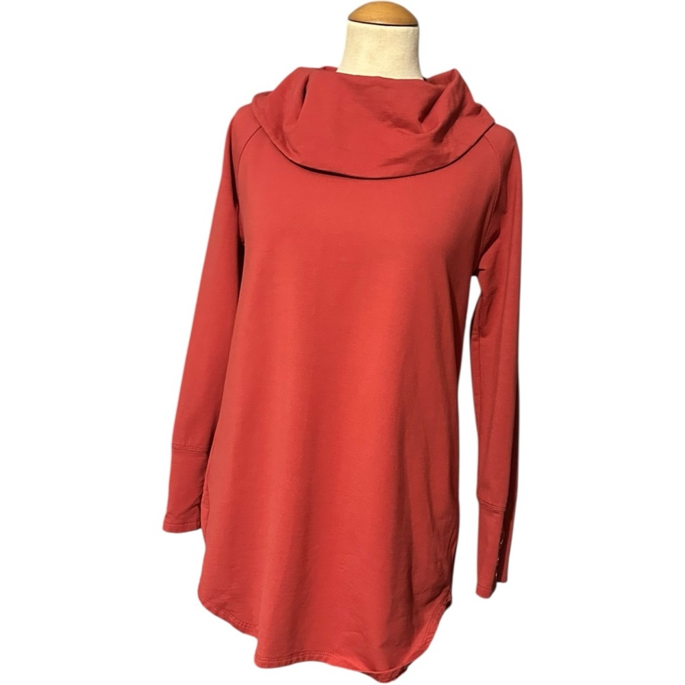 Soft Surroundings Cowl Neck Tunic Sweater Burnt Orange XS